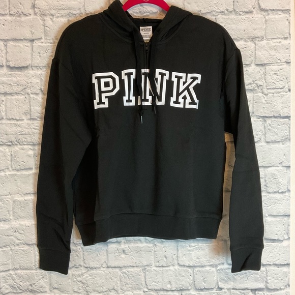 PINK Victoria's Secret Logo Black Hoodie - Picture 5 of 11